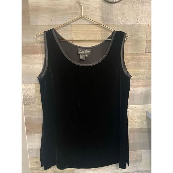 Terry Lewis Vintage velour silk (18) women’s medium black tailored lounge set - Picture 5 of 7